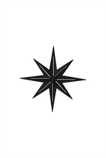 Stjerne Stretch sort 24,5 cm fra House Doctor - Tinashjem